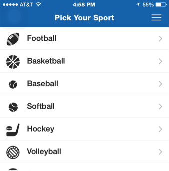 app-pick sport
